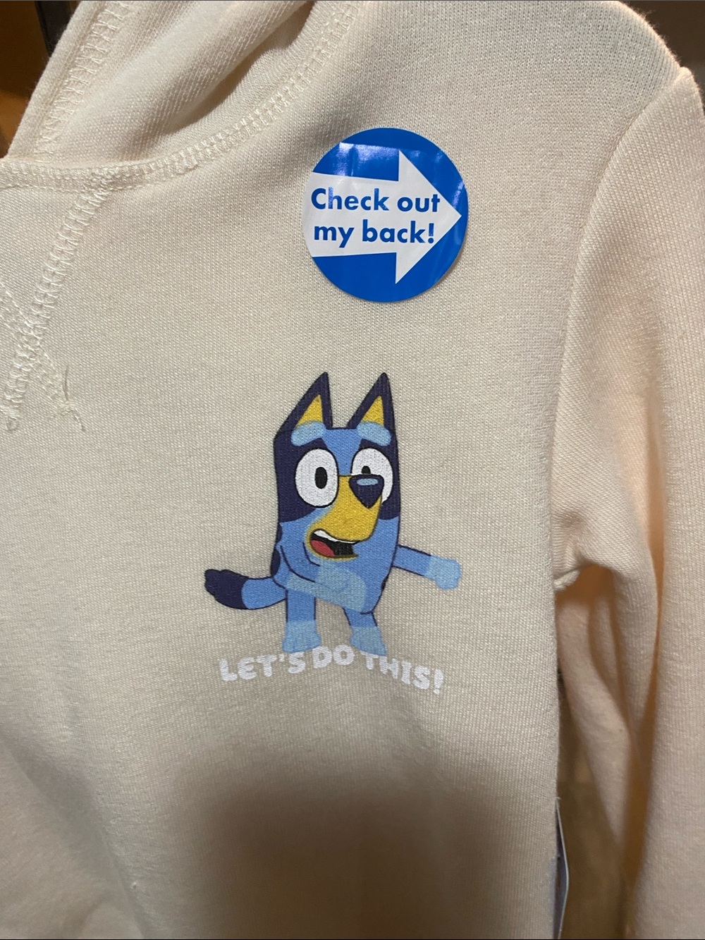 Bluey size 3T Cream Hoodie & Joggers Set for Kids unisex NWT Boys or girls - Picture 2 of 8